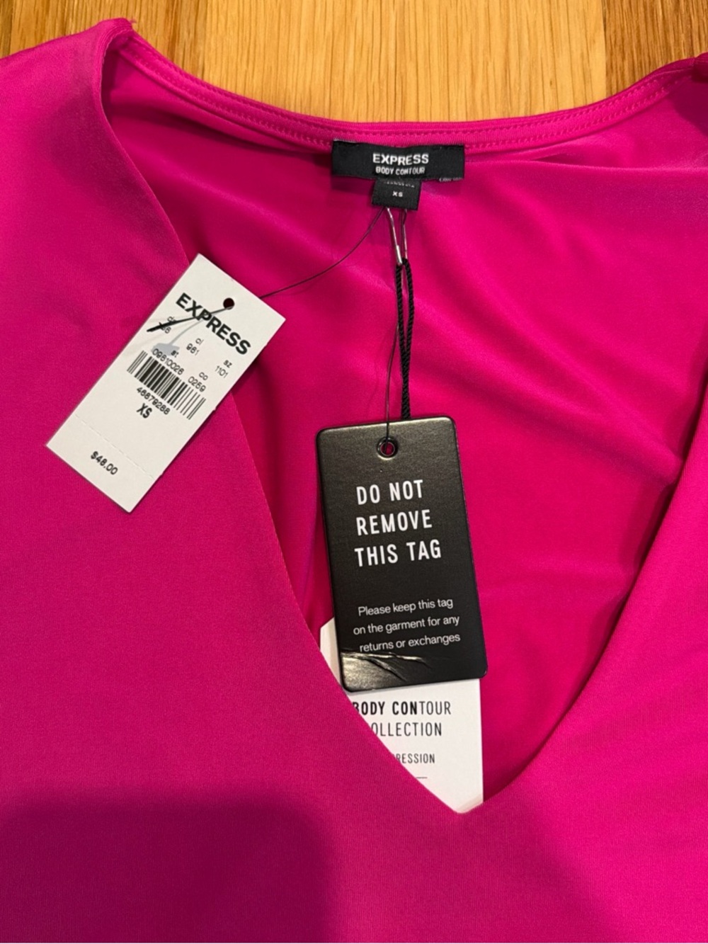 Hot Pink Longsleeve Bodysuit - Picture 2 of 2